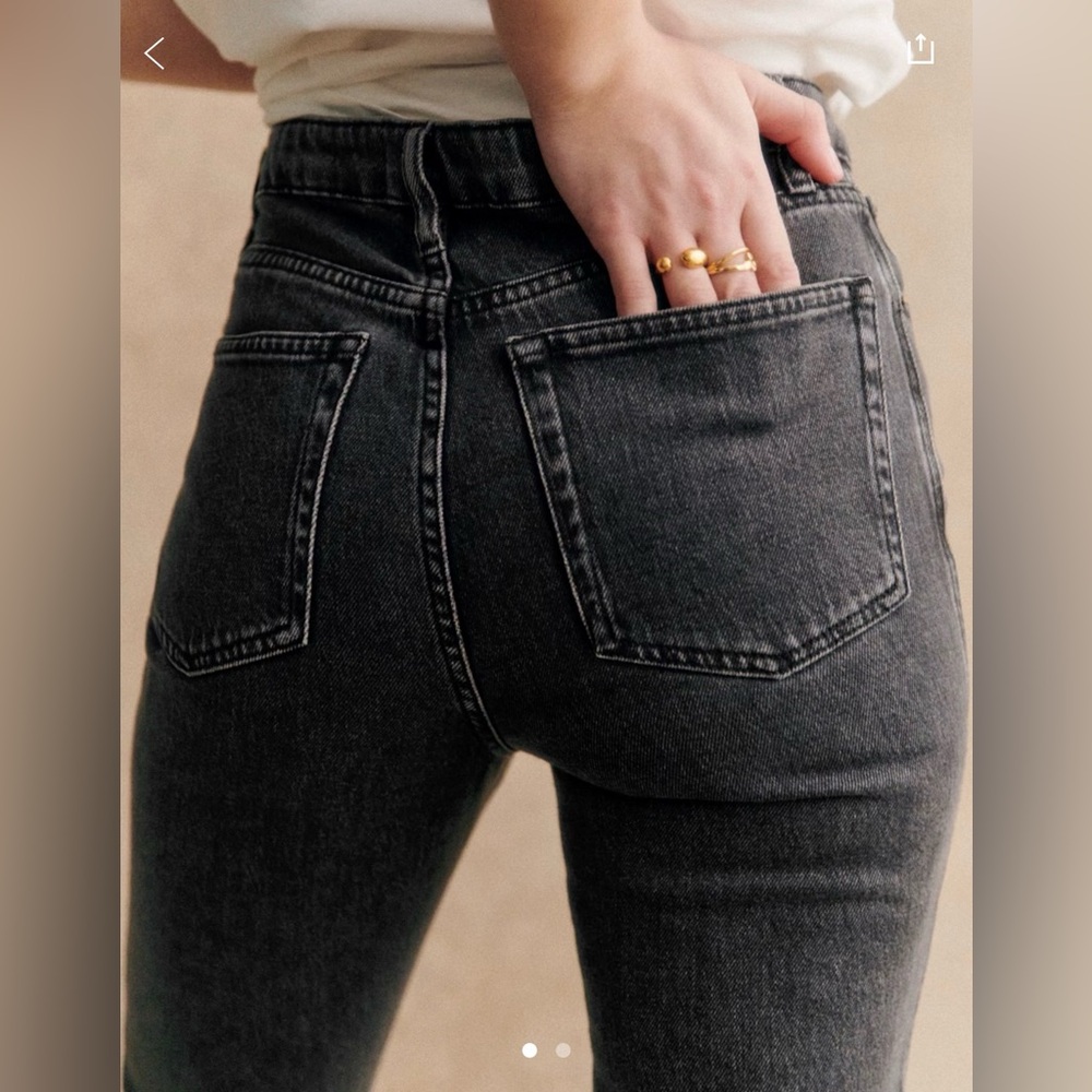 Sezane Black Skinny Jeans - Brut Sexy Stile- Size 40/US 8 - New Without Tags